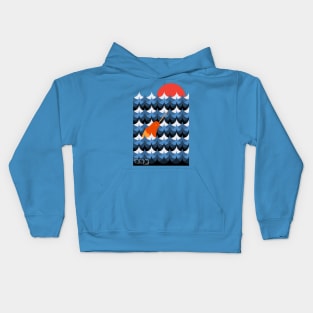 Narwhal sunset Kids Hoodie